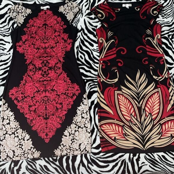 Bundle of two London times size 6 short cap sleeve floral print black dresss - Picture 2 of 12